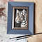 3 Small oil painting in a frame under glass - Tiger 5.9 - 3.9 in..jpg