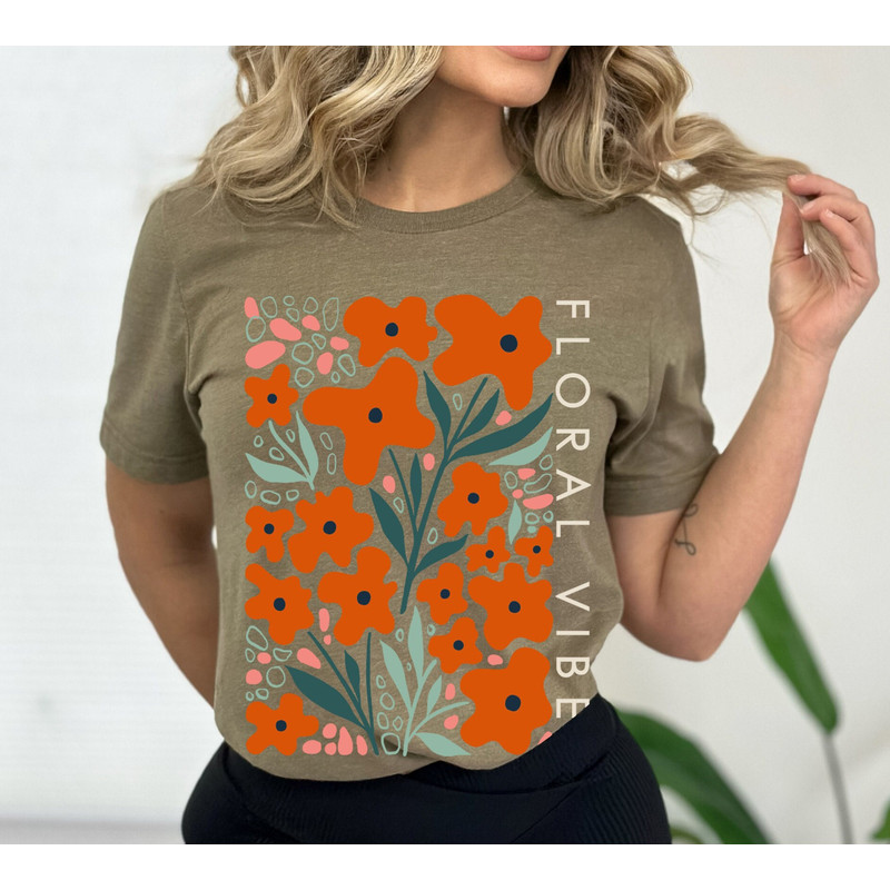 Wildflower Tshirt, Wild Flowers Shirt, Floral Tshirt, Flower Shirt, Gift for Women, Ladies Shirts, Best Friend Gift - 2.jpg