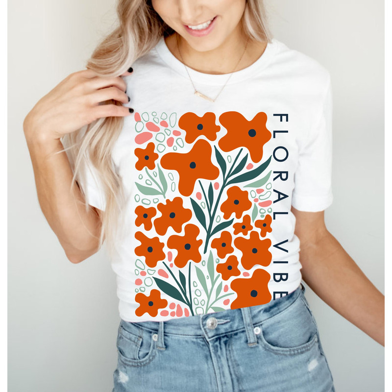 Wildflower Tshirt, Wild Flowers Shirt, Floral Tshirt, Flower Shirt, Gift for Women, Ladies Shirts, Best Friend Gift - 5.jpg