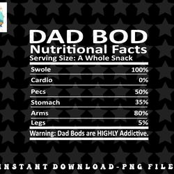 dad bod nutritional facts funny father png, sublimation, digital download