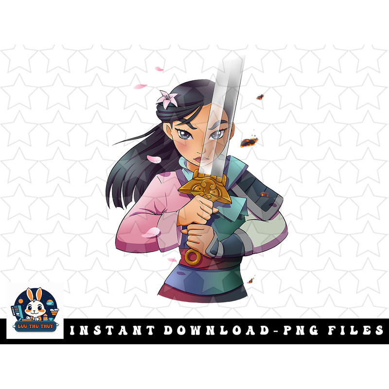 Disney Mulan Anime Half Girl Half Warrior Graphic png, sublimation, digital download png, sublimation, digital download.jpg