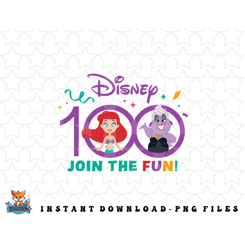 Disney 100 Anniversary The Little Mermaid Join the Fun D100 png, sublimation, digital download.jpg