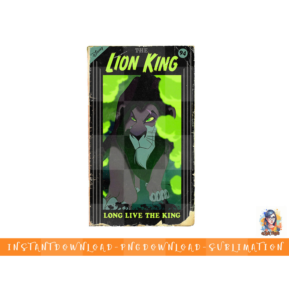 Disney Lion King Distressed Scar VHS Cover Graphic T-Shirt png, sublimation, digital download.jpg