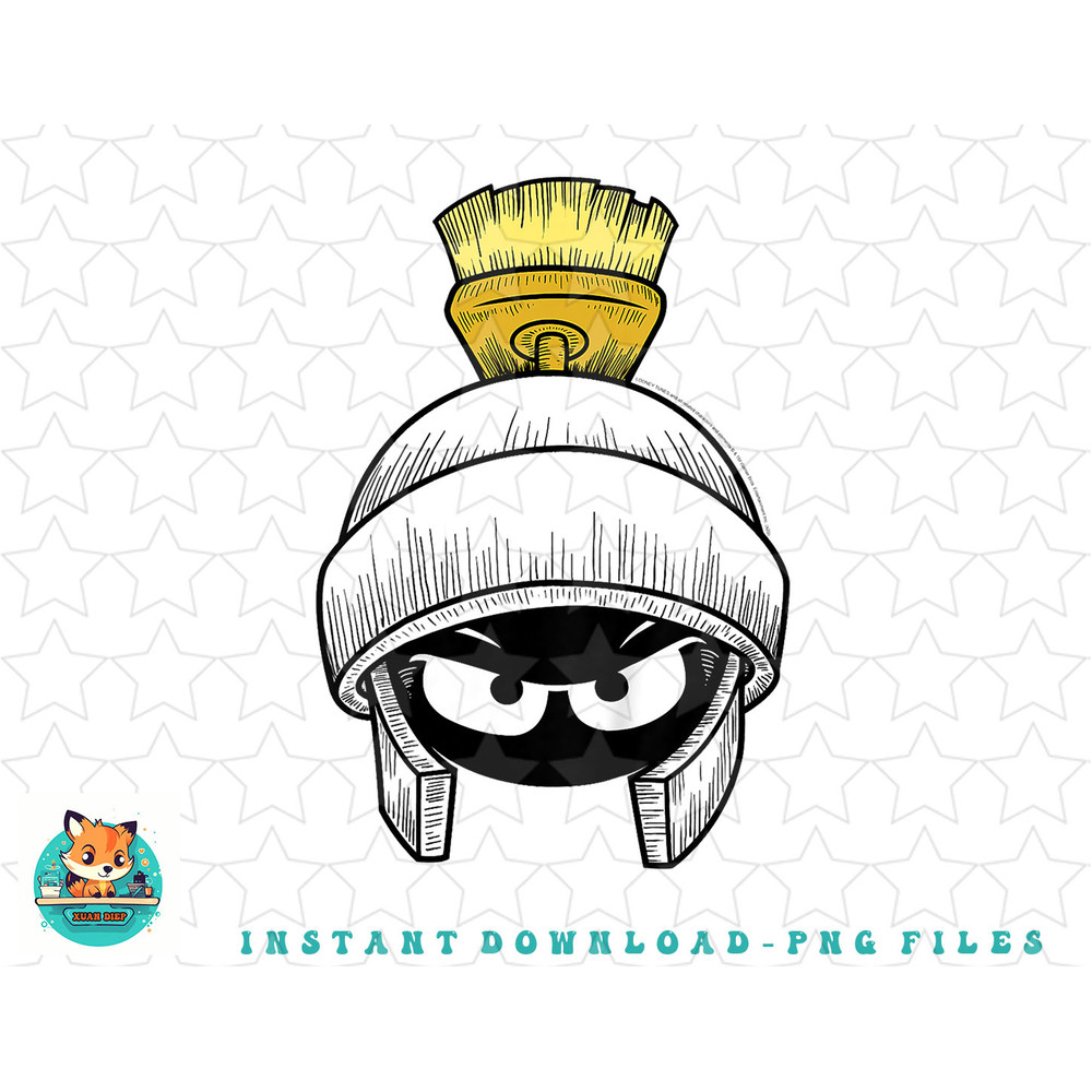 Kids Looney Tunes Marvin The Martian Sketched Big Face png, sublimation, digital download.jpg