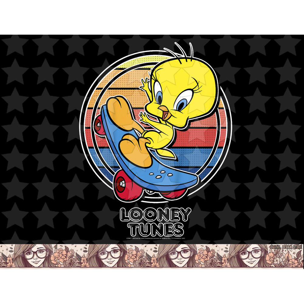 Kids Looney Tunes Tweety Bird Skate Portrait png, sublimation, digital download .jpg