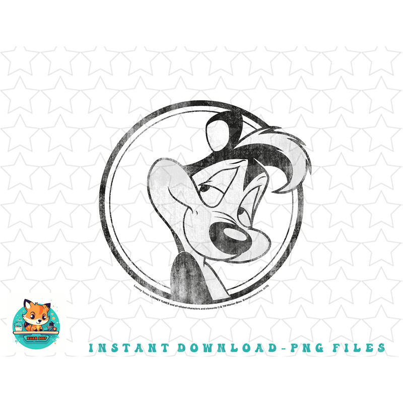 Kids Looney Tunes Pepe Le Pew Simple Portrait png, sublimation, digital download.jpg