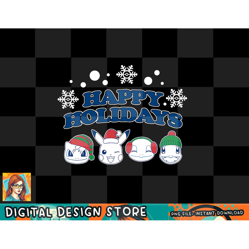Pokemon - Happy Holidays png, digital prints, sublimation.jpg