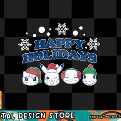 pokemon - happy holidays png, digital prints, sublimation