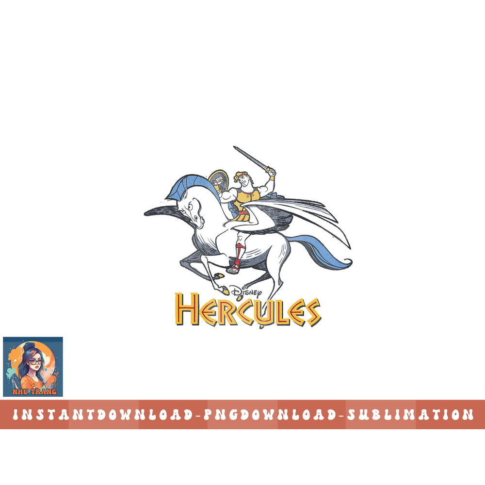 Disney Hercules Distressed Riding Pegasus Graphic png, sublimation, digital download png, sublimation, digital download.jpg