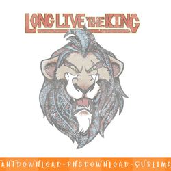 disney lion king geometric scar long live the king png, sublimation, digital download
