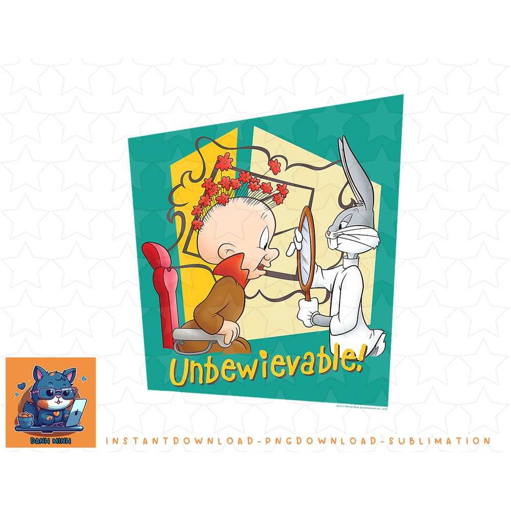 Looney Tunes Bugs and Elmer Unbewievable png, sublimation, digital download.jpg