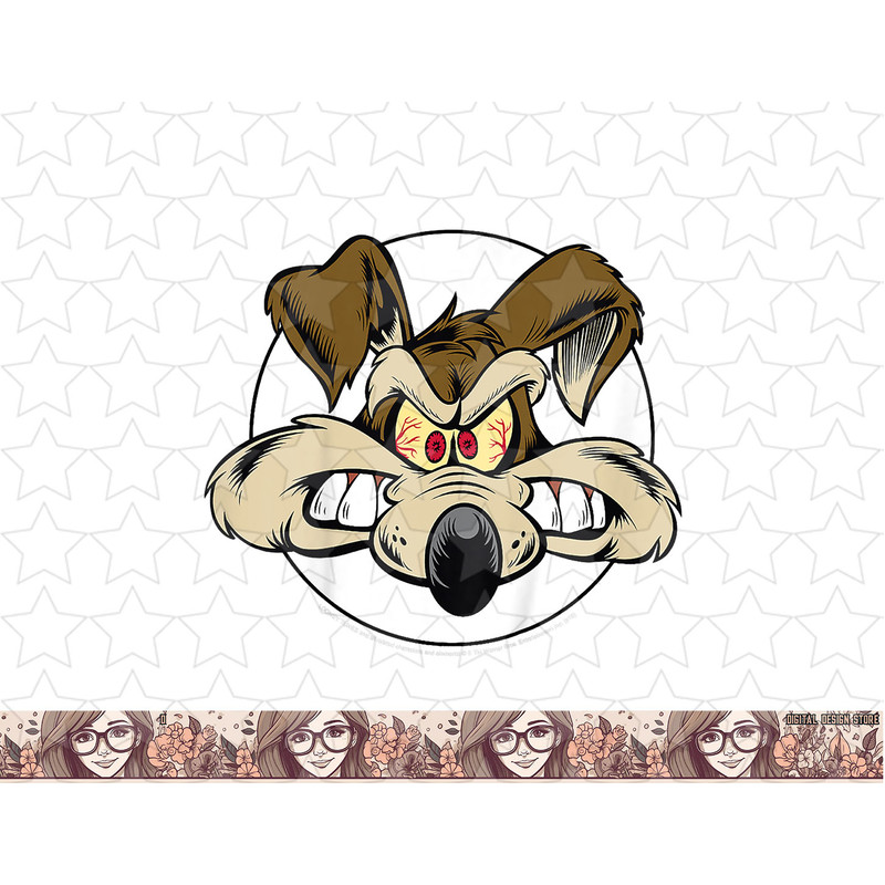 Kids Looney Tunes Wile E. Coyote Angry Big Face png, sublimation, digital download .jpg