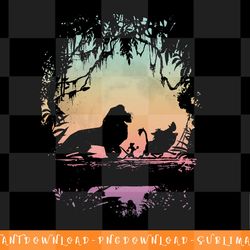 disney lion king gradient jungle trio graphic t-shirt png, sublimation, digital download