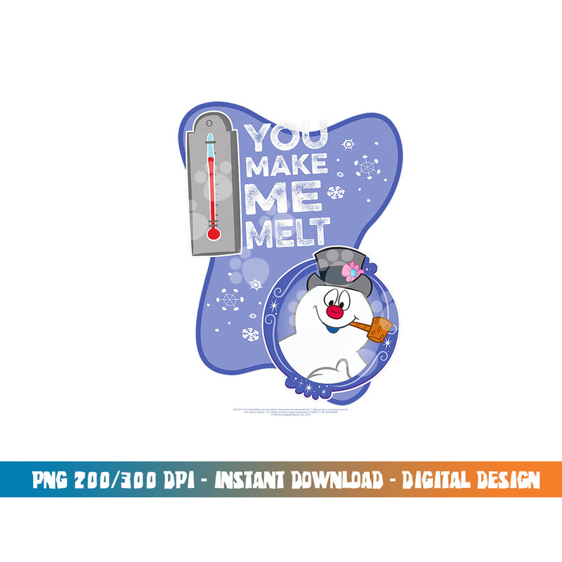 Frosty the Snowman Melt  png, sublimation .jpg