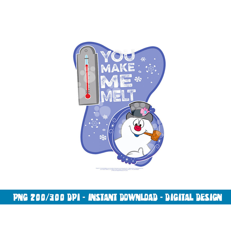 Frosty the Snowman Melt  png, sublimation .jpg