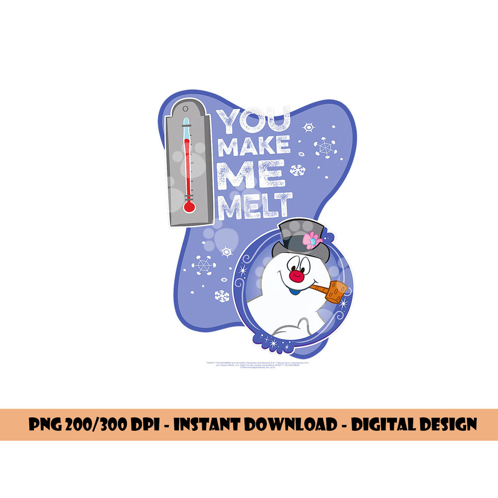 Frosty the Snowman Melt  png, sublimation .jpg