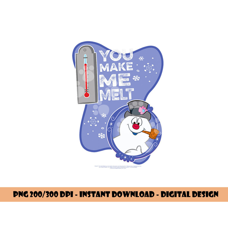 Frosty the Snowman Melt  png, sublimation .jpg