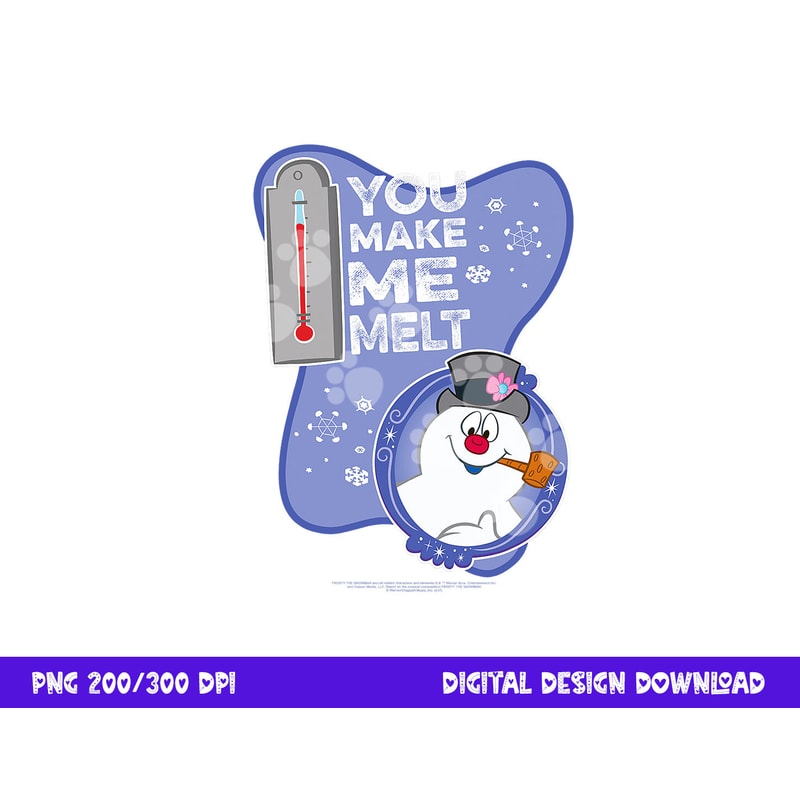 Frosty the Snowman Melt png, sublimation .jpg