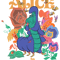 Disney Alice in Wonderland Caterpillar and Flowers Vintage png, sublimation, digital download.pngDisney Alice in Wonderland Caterpillar and Flowers Vintage pn