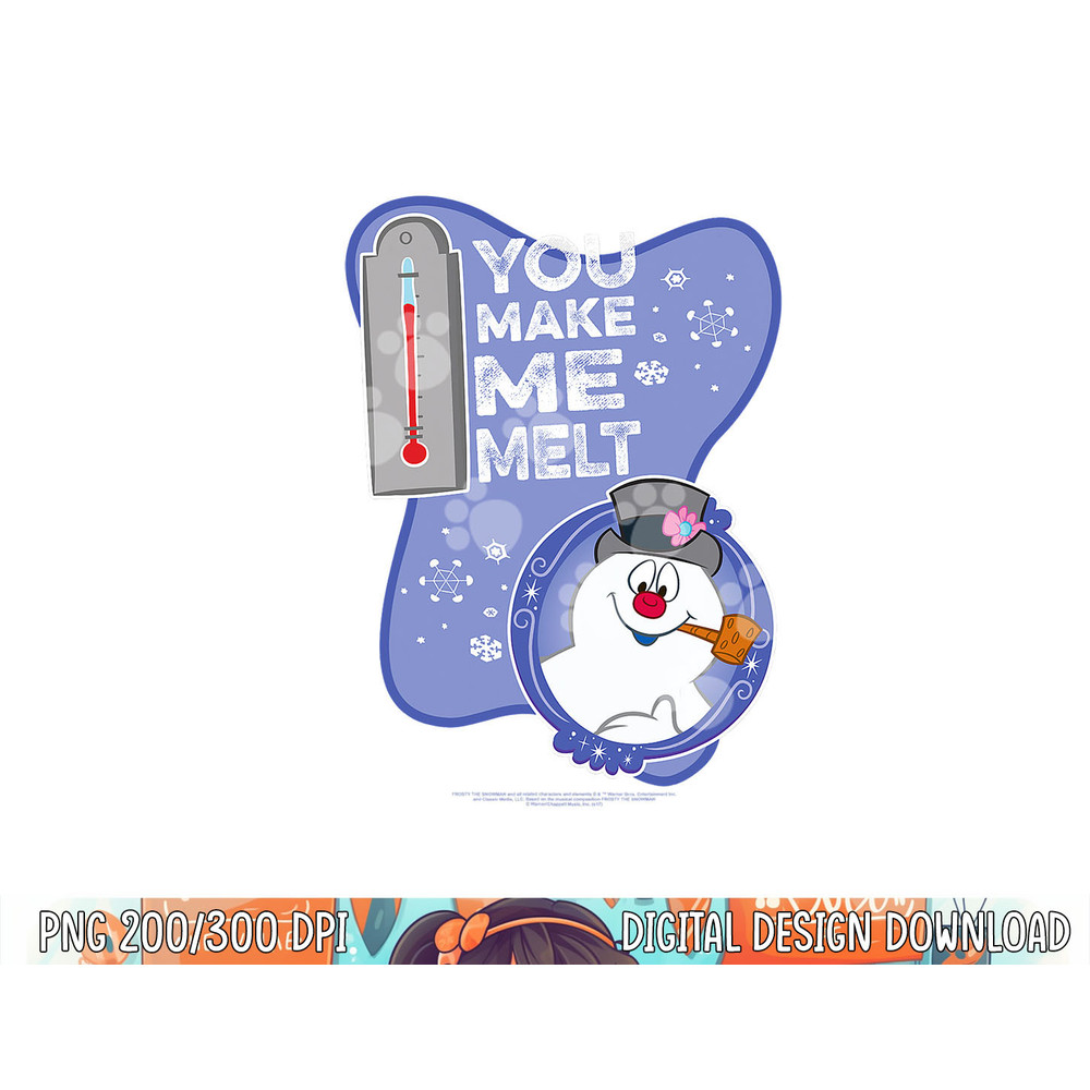 Frosty the Snowman Melt png, sublimation .jpg