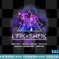 legend of zelda link & sheik club poster png, sublimate, digital download