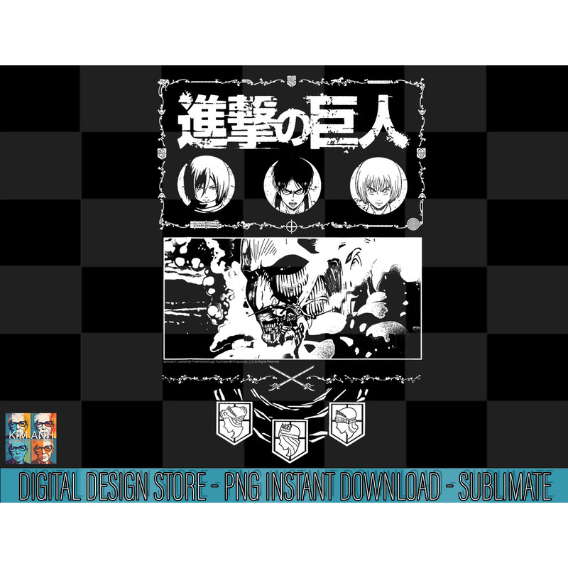 Attack on Titan Ornate Collage T-shirt png, sublimate.jpg