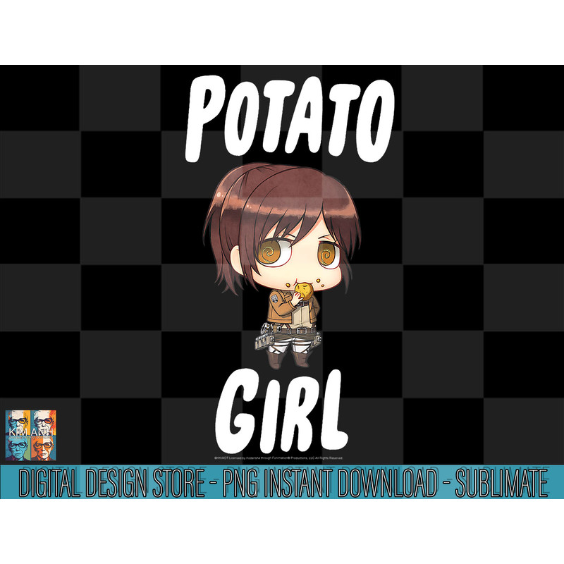 Attack on Titan Potato Girl T-shirt png, sublimate.jpg