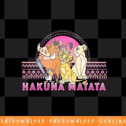 disney lion king hakuna matata circle artsy portrait png, sublimation, digital download