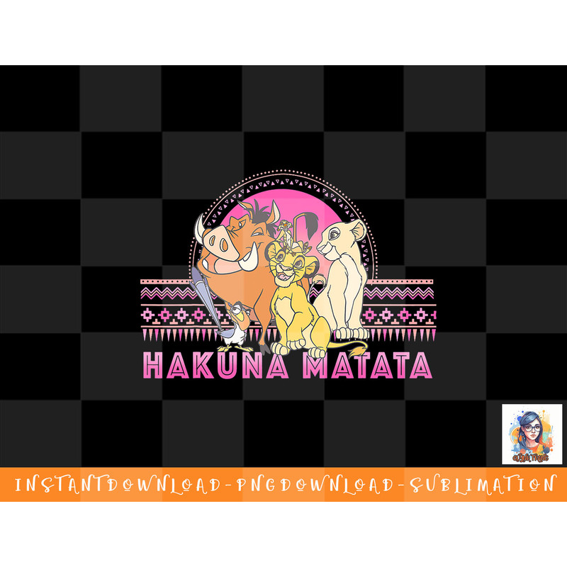 Disney Lion King Hakuna Matata Circle Artsy Portrait png, sublimation, digital download.jpg
