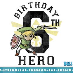 legend of zelda link 6th birthday hero triforce logo png, sublimate, digital download