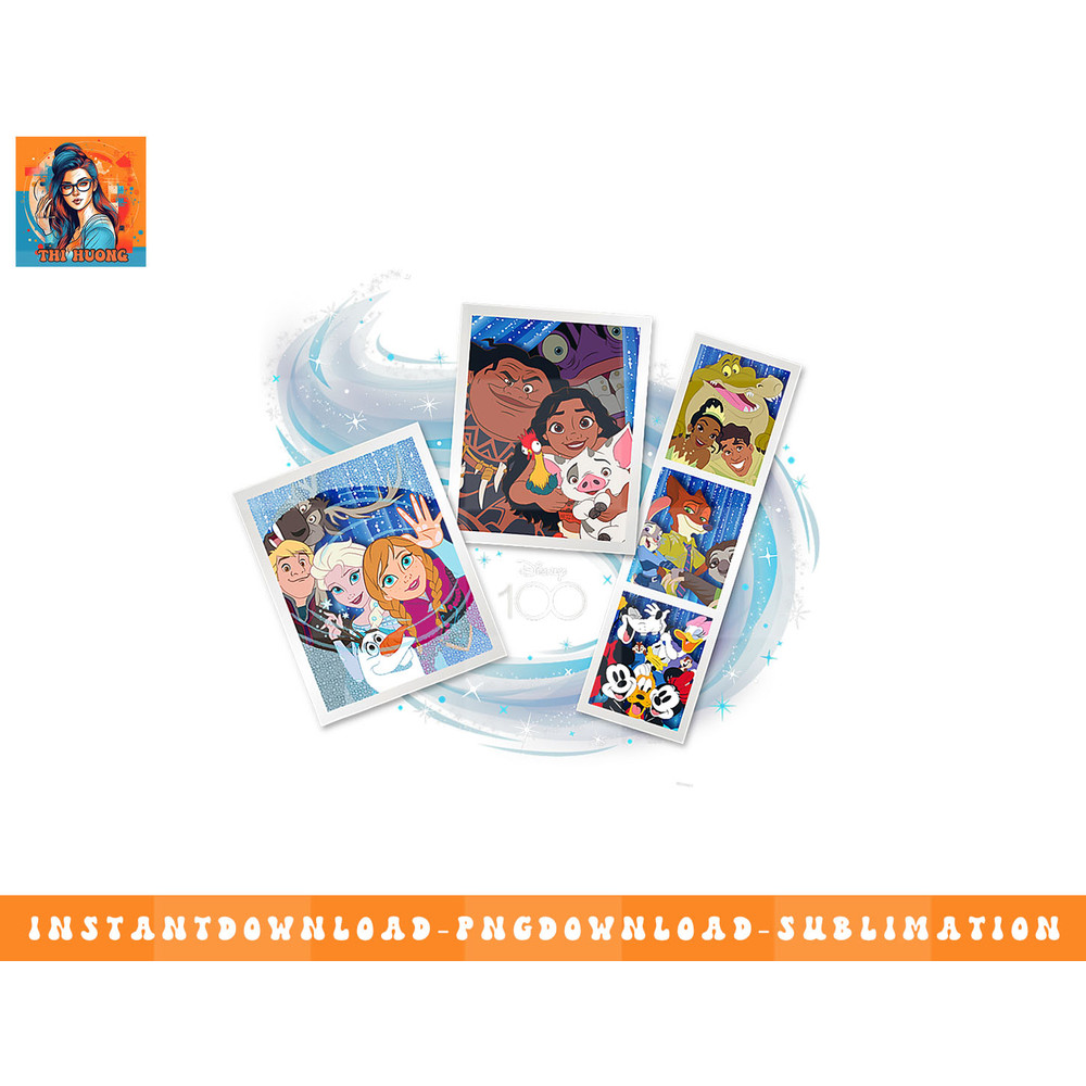 Disney 100 Anniversary Frozen and Moana Photo Booth D100 png, sublimation, digital download.jpg