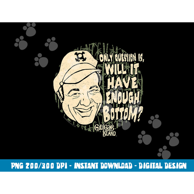 Gilligan s Island Skipper Enough Bottom  png, sublimation .jpg