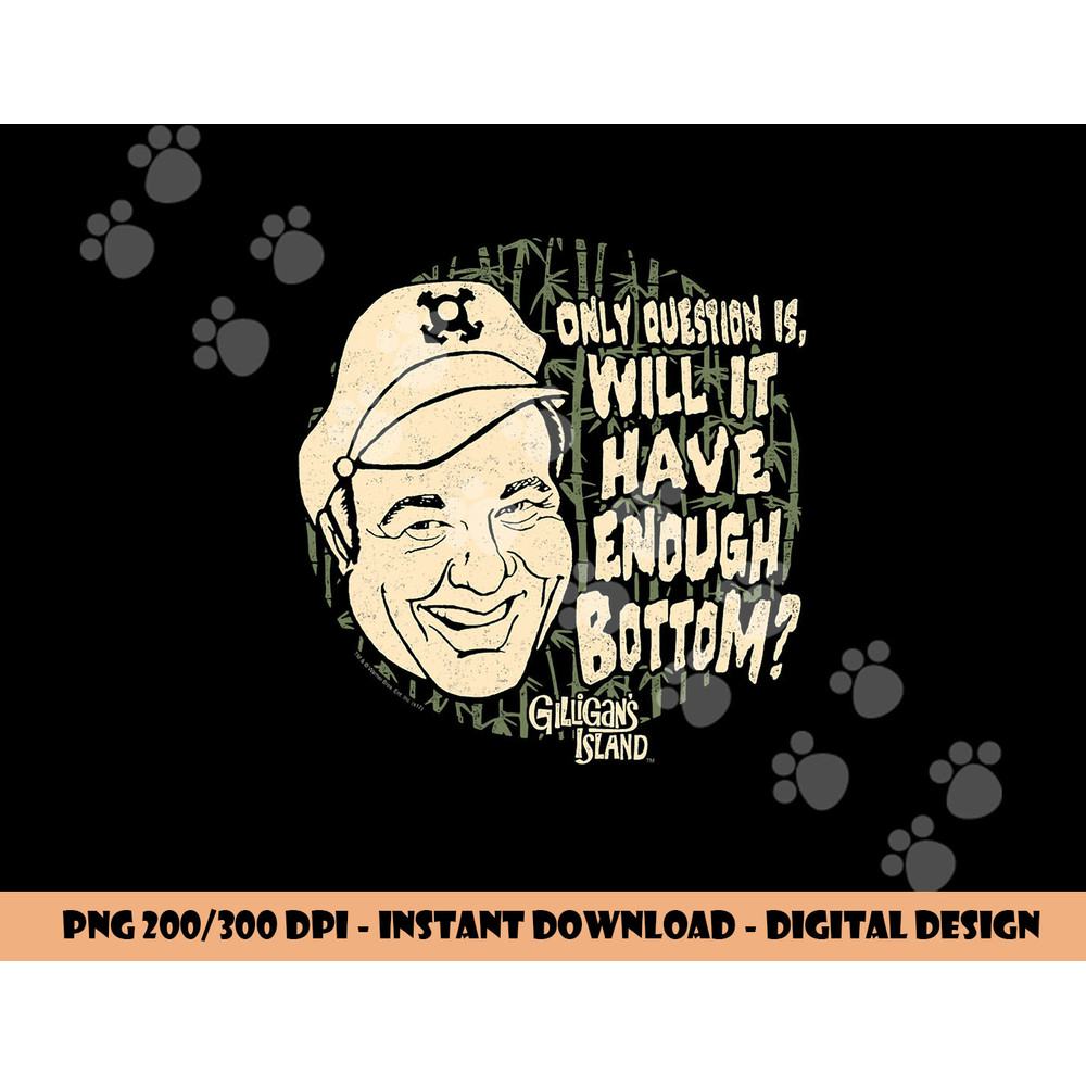 Gilligan s Island Skipper Enough Bottom  png, sublimation .jpg