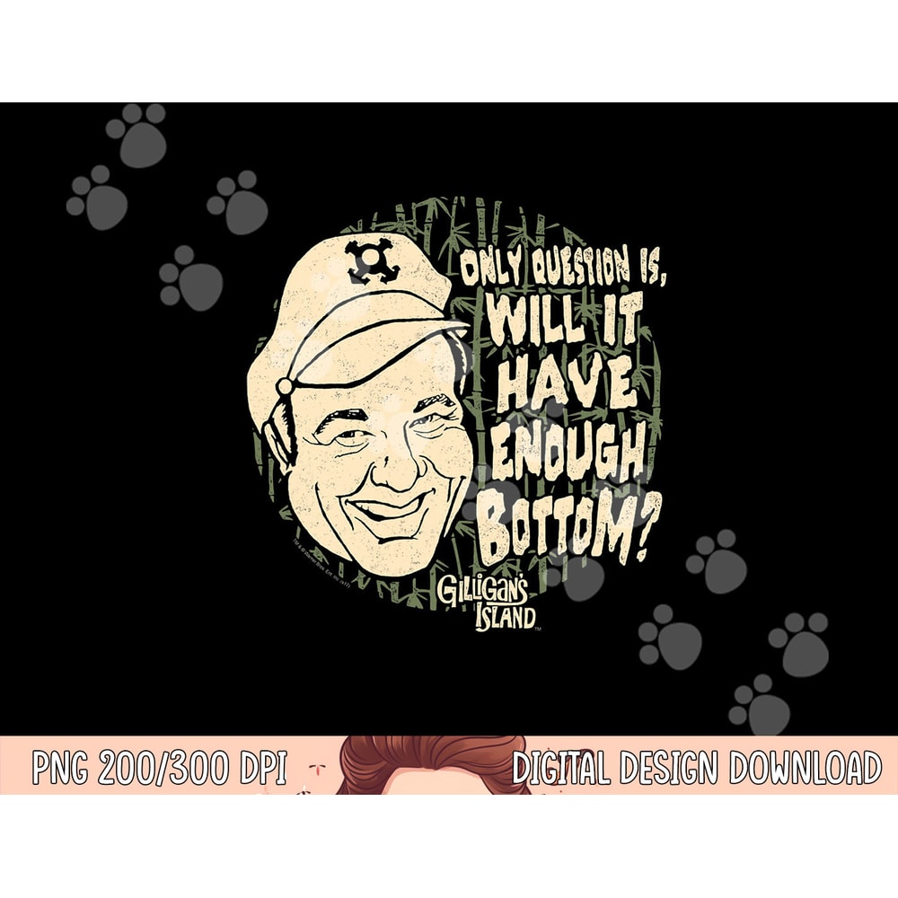 Gilligan s Island Skipper Enough Bottom png, sublimation .jpg