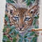 2 Small oil painting in a frame under glass - little leopard 4.7 -6.6 in (12-16.8 cm)..jpg