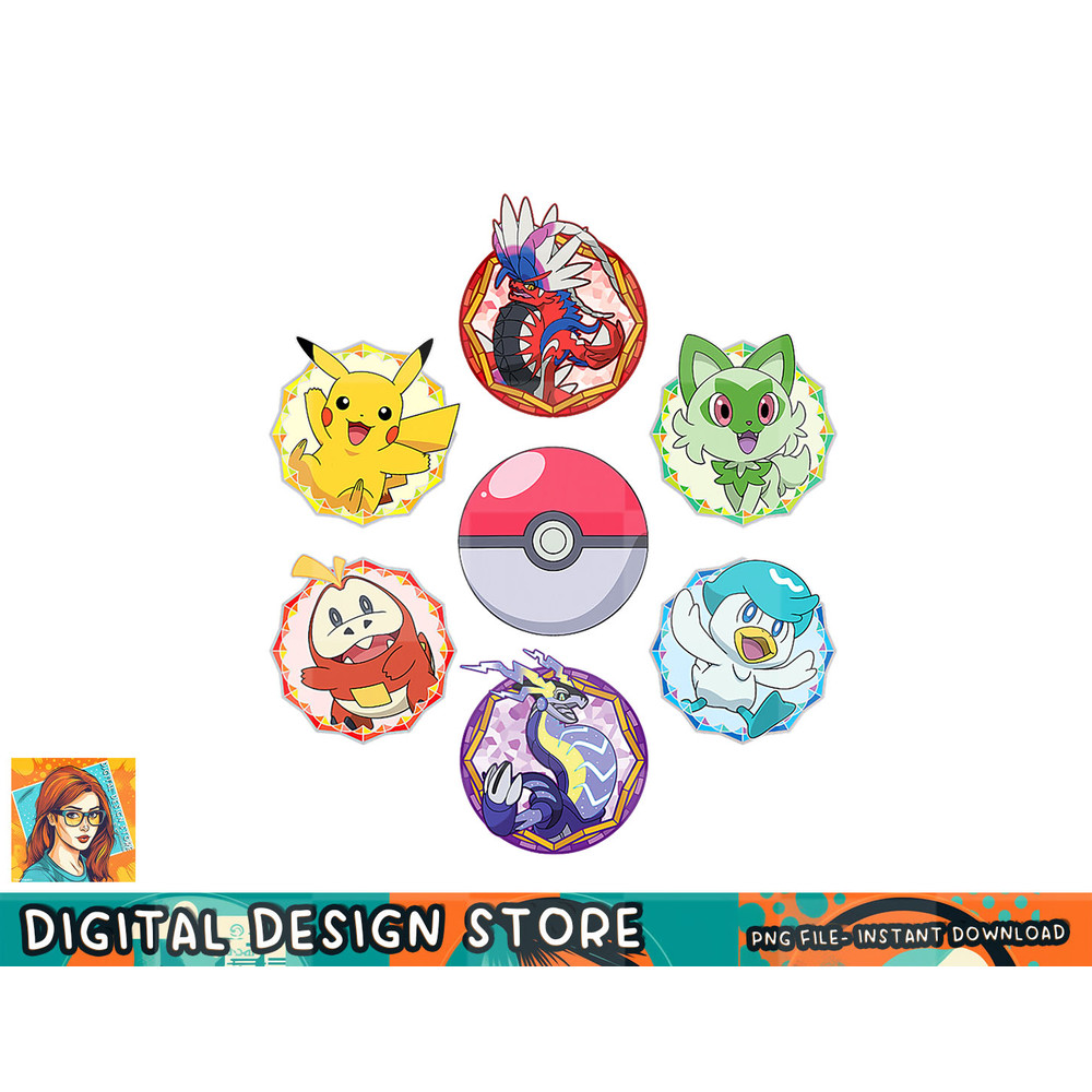 Pokemon - Paldea Sparkle Badges png, digital prints, sublimation.jpg