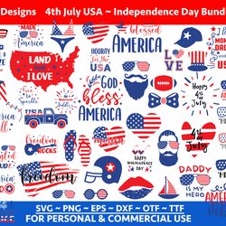 44 designs 4th of July SVG Bundle, patriotic svg, america svg, Fourth July SVG,USA svg, independence day svg png eps dxf