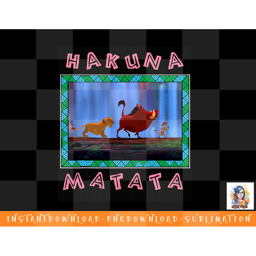 Disney Lion King Hakuna Matata Pattern Square T-Shirt png, sublimation, digital download.jpg