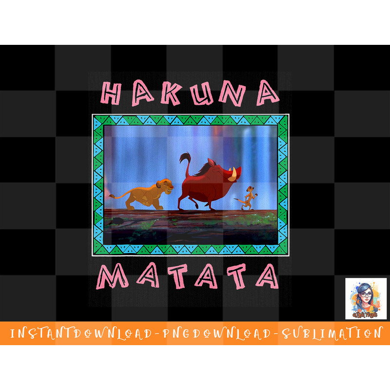 Disney Lion King Hakuna Matata Pattern Square T-Shirt png, sublimation, digital download.jpg