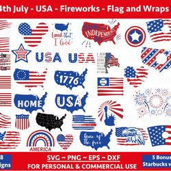4th of July Family SVG Bundle, patriotic svg, america svg, USA svg, fourth of july svg, independence day svg png eps dxf