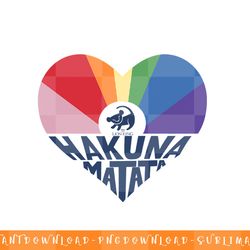 disney lion king hakuna matata rainbow heart png, sublimation, digital download