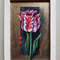 2 Small oil painting in a frame -Tulip Flower 5.9 - 3.9 in..jpg