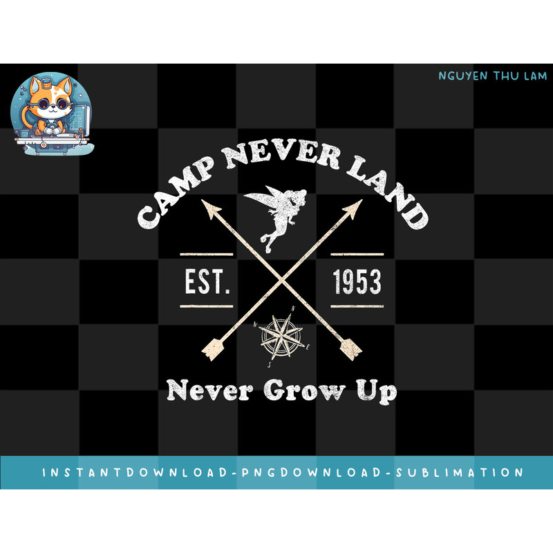Disney Peter Pan Camp Never Land 1953 Logo png, digital prints.jpg