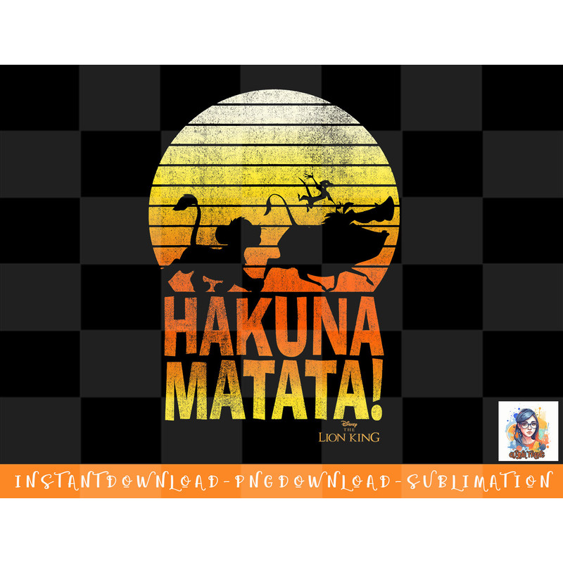 Disney Lion King Hakuna Matata Retro Distressed Group Shot png, sublimation, digital download.jpg