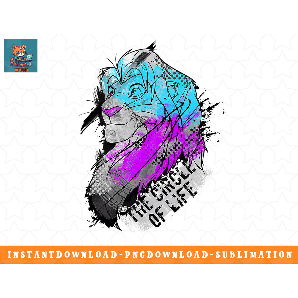 Disney Lion King Simba Circle Of Life Splatter Portrait png, sublimation, digital download.jpg
