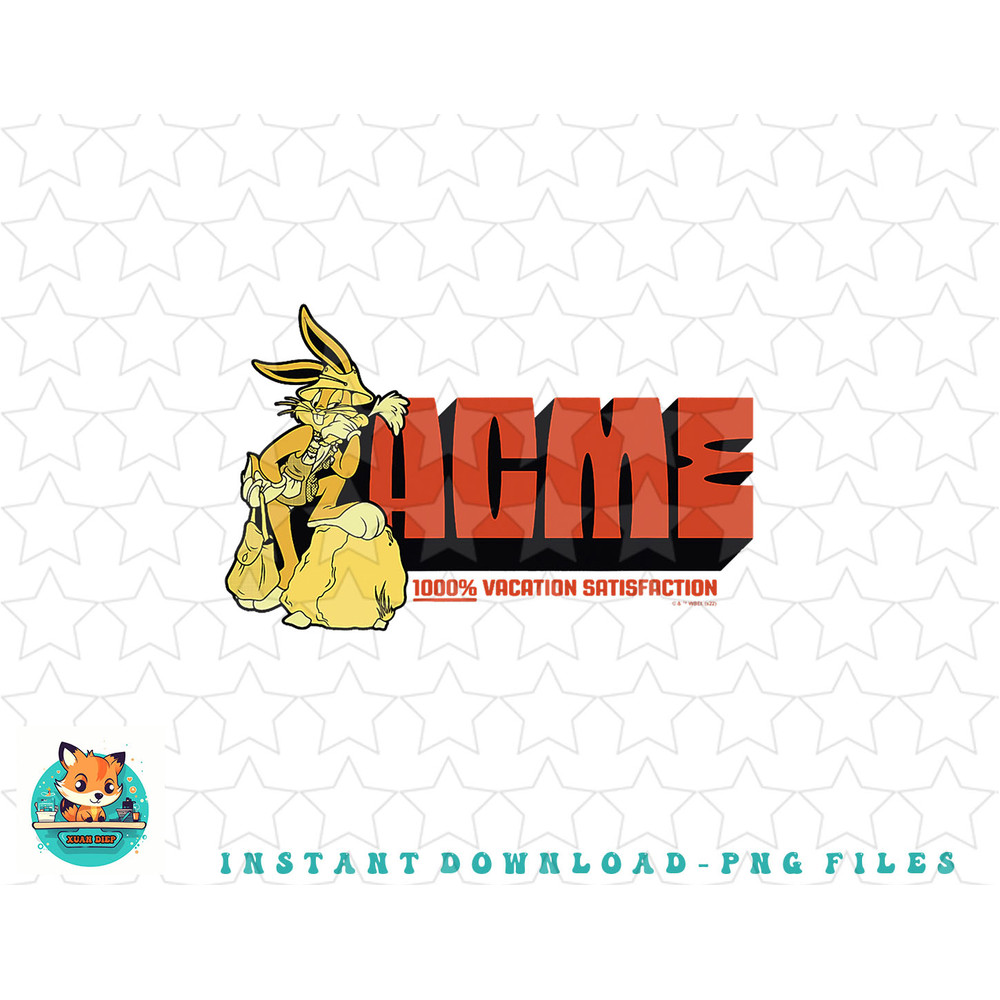 Looney Tunes Bugs Bunny Acme Vacation Satisfaction png, sublimation, digital download.jpg