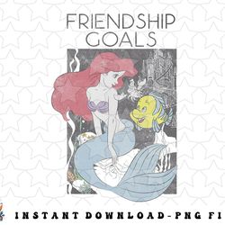 disney the little mermaid ariel flounder friendship goals png, sublimation, digital download