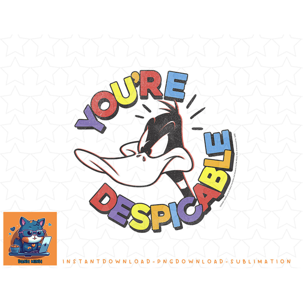 Looney Tunes Daffy Duck Youre Despicable png, sublimation, digital download.jpg