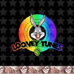 looney tunes bugs bunny rainbow logo png, sublimation, digital download