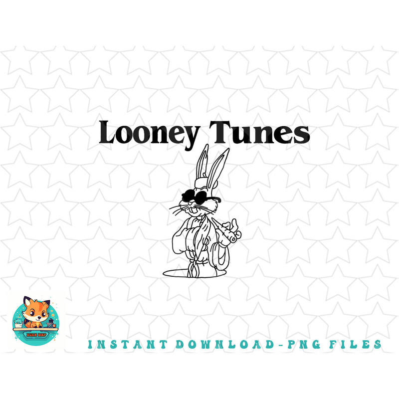 Looney Tunes Bugs Bunny Logo Line Art png, sublimation, digital download.jpg